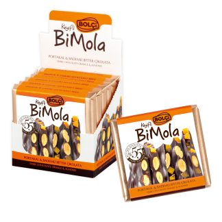 BiMola Bitter Portakal Badem Tablet Çikolata 70g