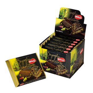 Beyoğlu Çikolatası Bitter Fıstıklı Tablet 90g