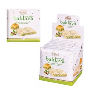 Antep Fıstıklı Baklava Parçacıklı Beyaz Tablet Çikolata 70g