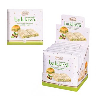 Antep Fıstıklı Baklava Parçacıklı Beyaz Tablet Çikolata 70g