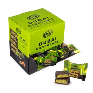 Dubai Çik. Fıstıklı Kadayıf Dolgulu Bitter Kare Flow. Çikolata 16g (Dısplay)