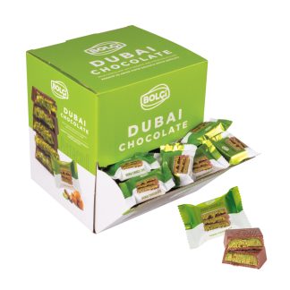 Dubai Çik. Fıstıklı Kadayıf Dolgulu Sütlü Kare Flow. Çikolata 16g (Dısplay)