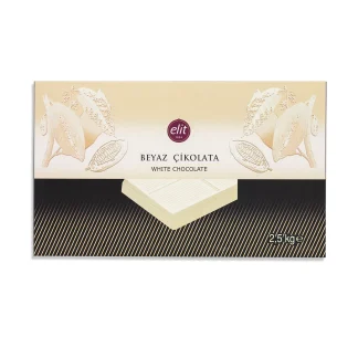 Beyaz Kuvertür Çikolata 2,5kg Glutensiz