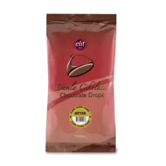 Bitter Damla Çikolata 1kg Glutensiz
