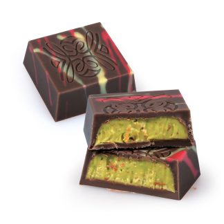 Dubai Çikolatası Fıstıklı Kadayıf Dolgulu Bitter Kare Çikolata 16 G (2,3 Kg)