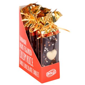 Kalp Desenli – Pirinç Patlaklı Bitter Tablet Çikolata 60g