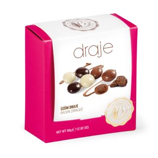 Sütlü-Bitter-Beyaz Üzüm Draje 80g