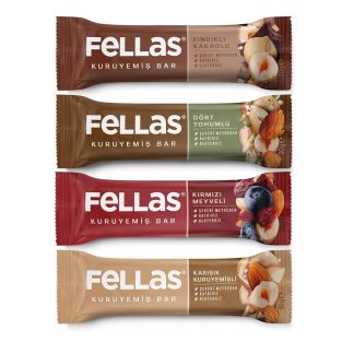 Fellas Kuruyemiş Bar Karma Kutu 30g - 12 Adet (4 Çeşit)