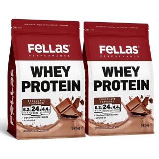 Fellas Performance Whey Protein Tozu Çikolata Aromalı 525g x 2