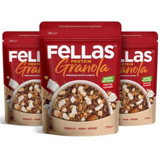 Fellas Protein Granola - Hindistan Cevizi & Kakao 270g - 3lü Paket