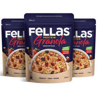 Fellas Protein Granola - Kırmızı Meyveler 270g 3lü Paket