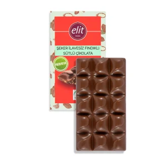 Fındıklı, Şeker İlavesiz ve Prebiyotik Sütlü Çikolata 60g 5'li Set (5x60g) Glutensiz